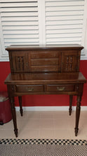 Antique Secretary's Desk With Fold Out Writing Table Drawers And Built In Organizers