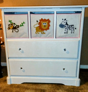 (SOLD) Child's Changing Table And Dresser with Cubbies & Drawers