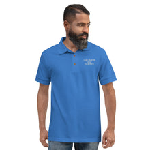 Faith Stands and Fear Runs Embroidered Polo Shirt