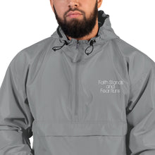 Faith Stands and Fear Runs Embroidered Champion Packable Jacket