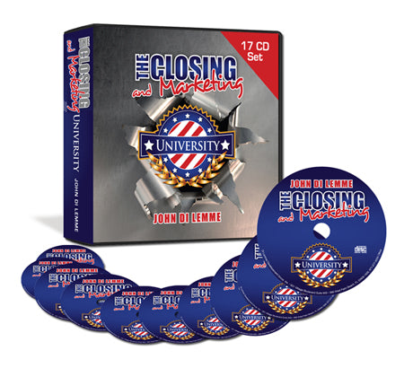 Closing and Marketing University Home Study Course - 17 Lessons by John Di Lemme (Audio)