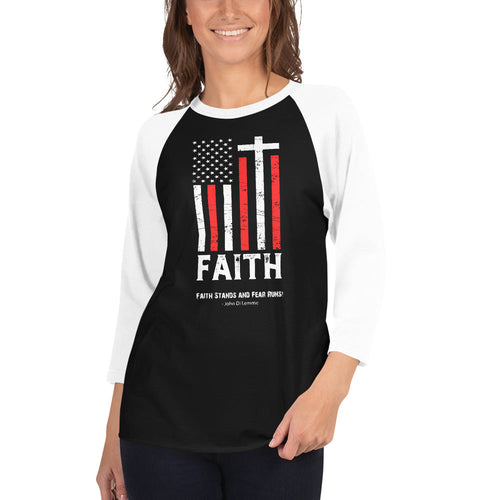 FAITH Unisex 3/4 sleeve raglan shirt