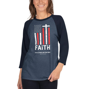 FAITH Unisex 3/4 sleeve raglan shirt